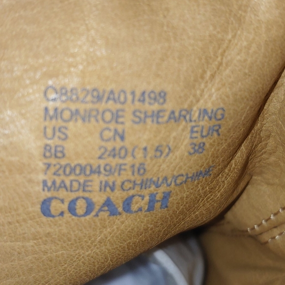 NWT COACH Monroe Shearling wedge bootie - Picture 8 of 8